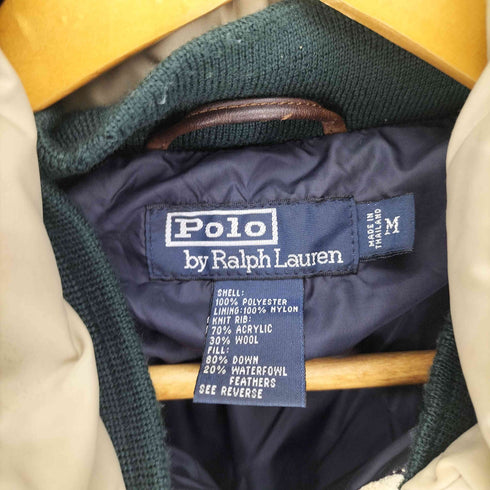 ポロバイラルフローレン Polo by RALPH LAUREN 90S ポニー刺繍 ジップアップ ダウンジャケット メンズ import:M
