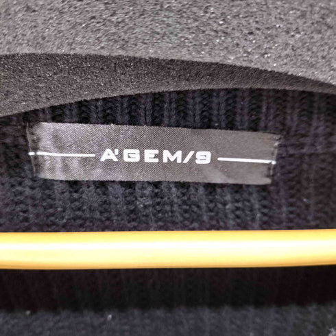 A'GEM/9 サイドジップ ニットベスト メンズ