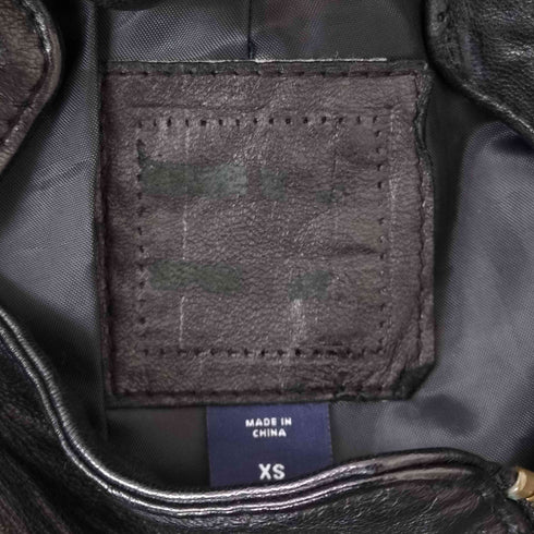 ギャップ Gap リアルレザーダブルライダースジャケット レディース XS