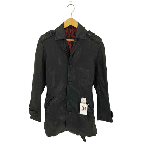 カスタムカルチャー CUSTOM CULTURE GOAT スカルレオパードライニング ゴートスキン シングルロングテーラードジャケット Y2K メンズ 44