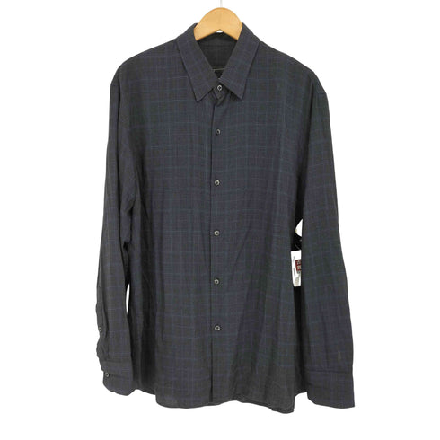 ラッドミュージシャン LAD MUSICIAN 24AW GLEN CHECK BIG SHIRT DARK GRAY RAYON レーヨン 長袖 チェックシャツ メンズ JPN:44