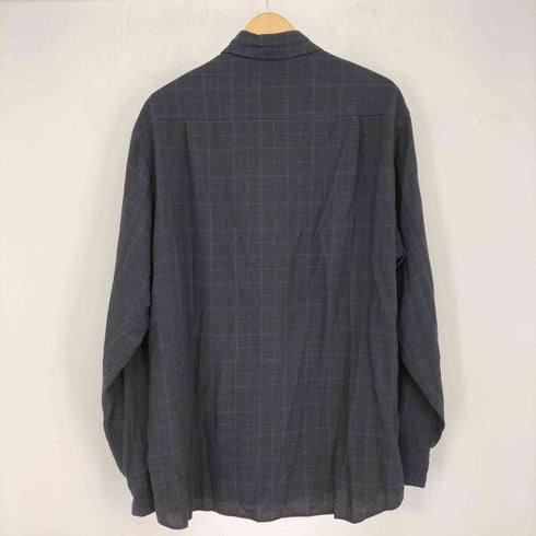 ラッドミュージシャン LAD MUSICIAN 24AW GLEN CHECK BIG SHIRT DARK GRAY RAYON レーヨン 長袖 チェックシャツ メンズ JPN:44