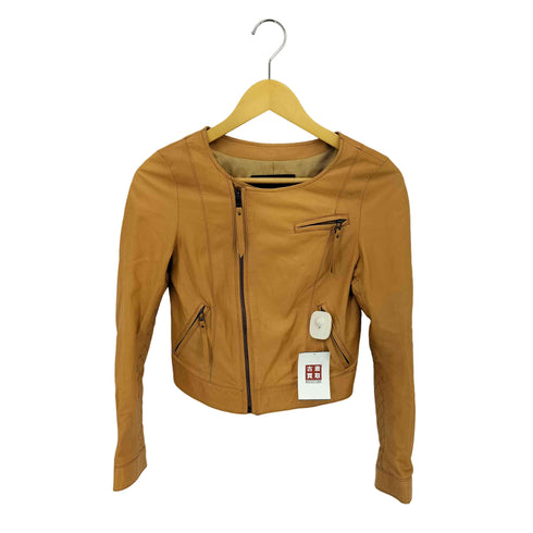 UNTITLED Lamb ダブル ノーカラー ラムレザージャケット レディース 1