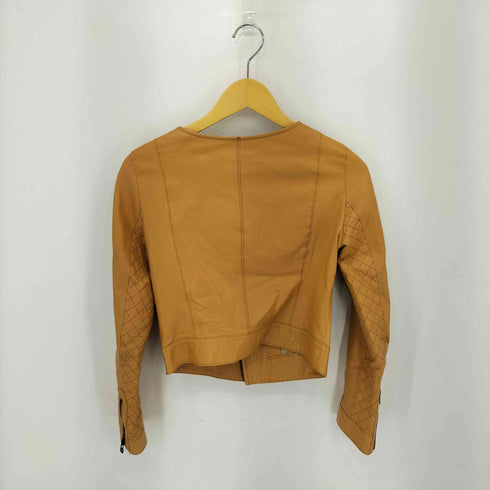 UNTITLED Lamb ダブル ノーカラー ラムレザージャケット レディース 1