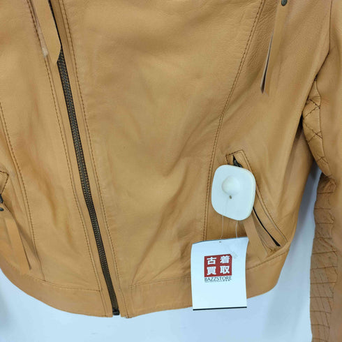 UNTITLED Lamb ダブル ノーカラー ラムレザージャケット レディース 1