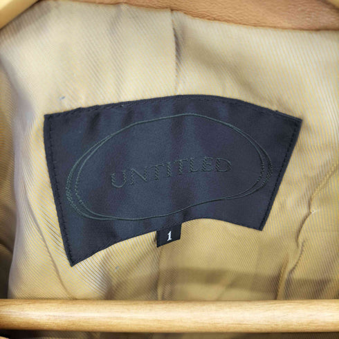 UNTITLED Lamb ダブル ノーカラー ラムレザージャケット レディース 1