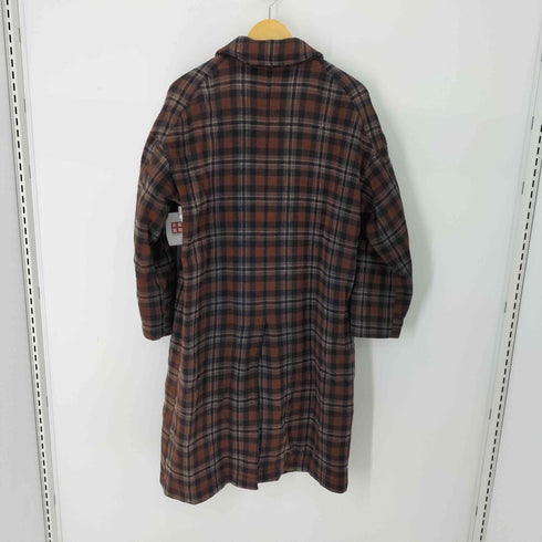 ハレ HARE チェック ステンカラー ウール混 コート メンズ JPN:S