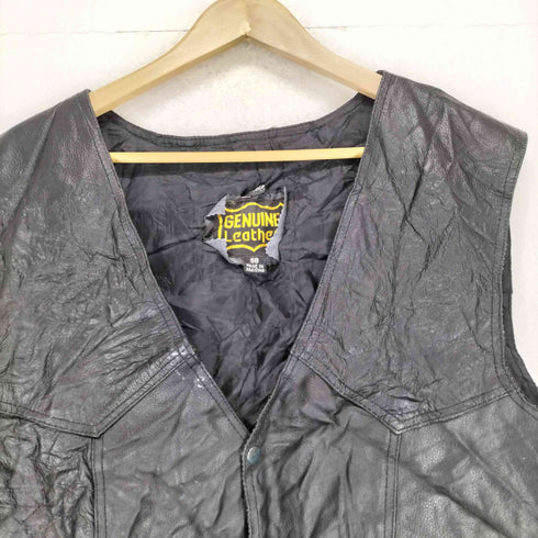 GENUINE LEATHER レザーベスト メンズ 58