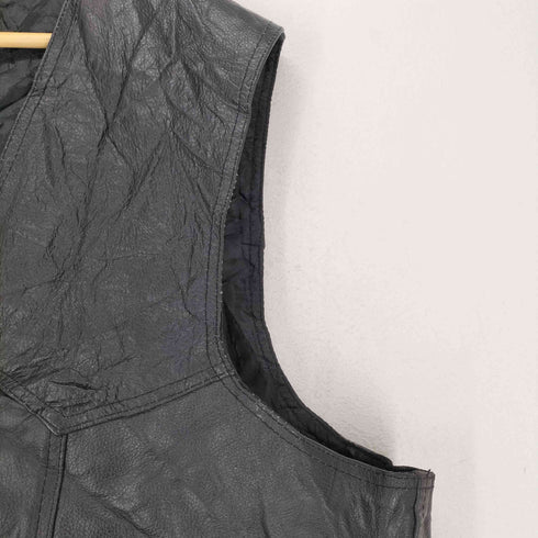 GENUINE LEATHER レザーベスト メンズ 58