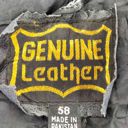 GENUINE LEATHER レザーベスト メンズ 58