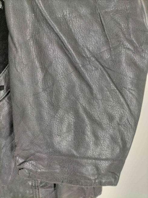 GENUINE LEATHER スエード切替デザインレザーコート レディース 22