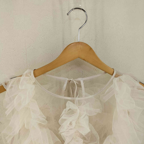 NOTRE emor asymmetry tulle tops レディース FREE