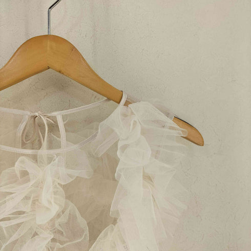 NOTRE emor asymmetry tulle tops レディース FREE