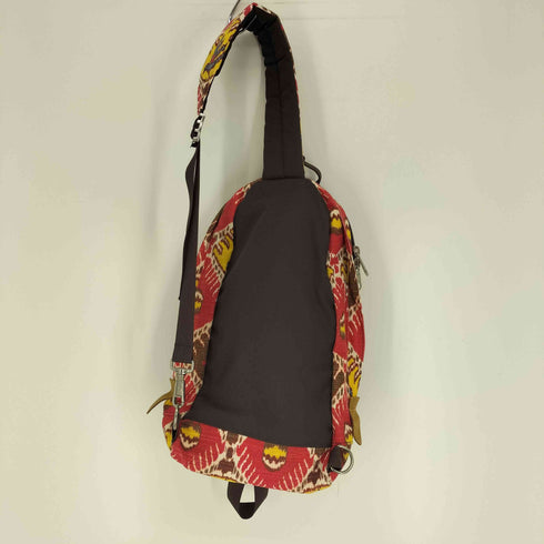 ノースフェイスパープルレーベル THE NORTH FACE PURPLE LABEL 総柄 民族柄 レザーパッチ 麻リネン混 キャンバス ワンショルダー バッグ メンズ