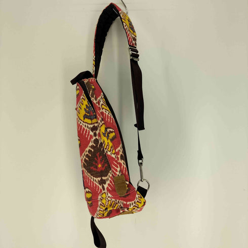 ノースフェイスパープルレーベル THE NORTH FACE PURPLE LABEL 総柄 民族柄 レザーパッチ 麻リネン混 キャンバス ワンショルダー バッグ メンズ