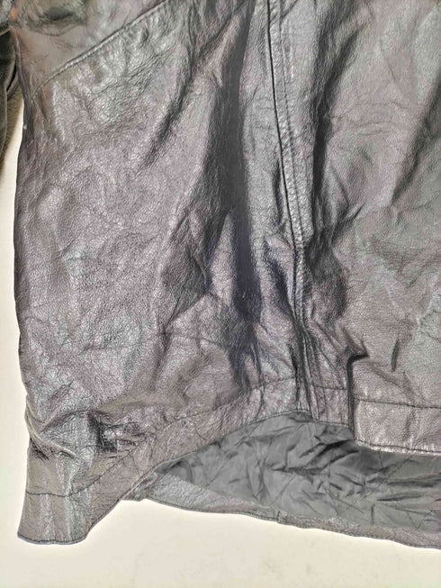 リアルレザーファー切替ショールカラーフーディーコート レディース 2X