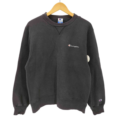 チャンピオン Champion 90S メキシコ製 袖目つき スクリプトロゴ刺繍 Vガゼット スウェット トレーナー メンズ import:M