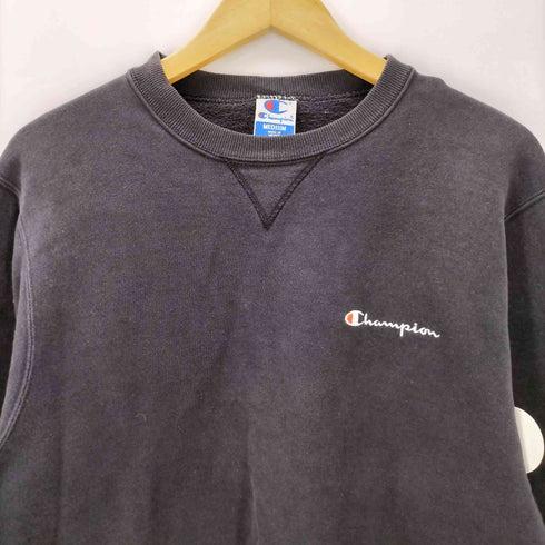 チャンピオン Champion 90S メキシコ製 袖目つき スクリプトロゴ刺繍 Vガゼット スウェット トレーナー メンズ import:M