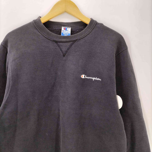 チャンピオン Champion 90S メキシコ製 袖目つき スクリプトロゴ刺繍 Vガゼット スウェット トレーナー メンズ import:M