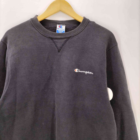 チャンピオン Champion 90S メキシコ製 袖目つき スクリプトロゴ刺繍 Vガゼット  スウェット トレーナー メンズ import:M