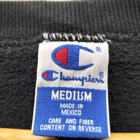 チャンピオン Champion 90S メキシコ製 袖目つき スクリプトロゴ刺繍 Vガゼット  スウェット トレーナー メンズ import:M