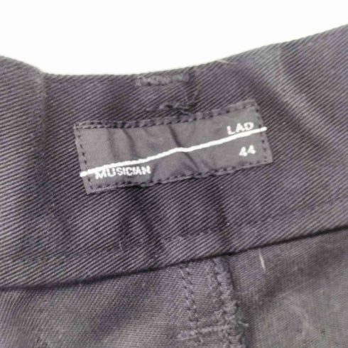 ラッドミュージシャン LAD MUSICIAN TAPERED BAGGY PANTS BLACK バギーパンツ メンズ JPN:44