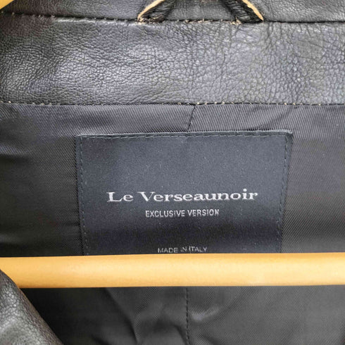 LE VERSEAUNOIR イタリア製 デタッチャブルデザイン LAMPOジップ ダブルライダースジャケット レディース 40