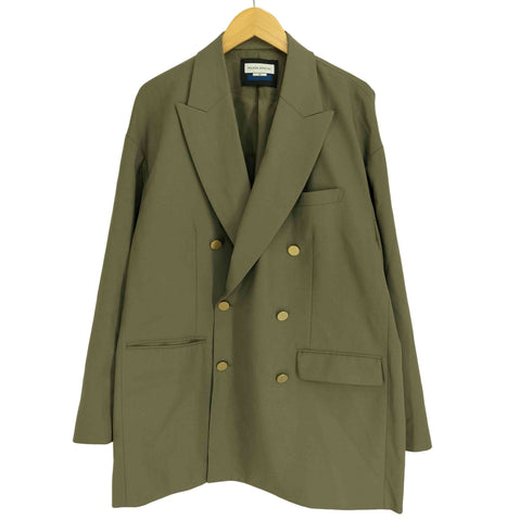 メゾンスペシャル MAISON SPECIAL CORDURA Wool Prime-Over Gold Button Double Blazer メンズ 00