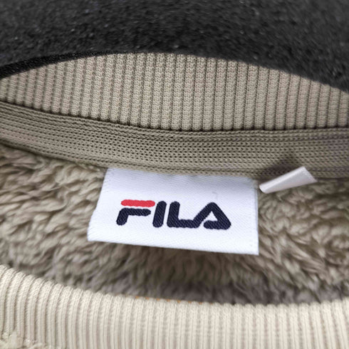 フィラ FILA ロゴ刺繍フリースプルオーバー メンズ JPN:L