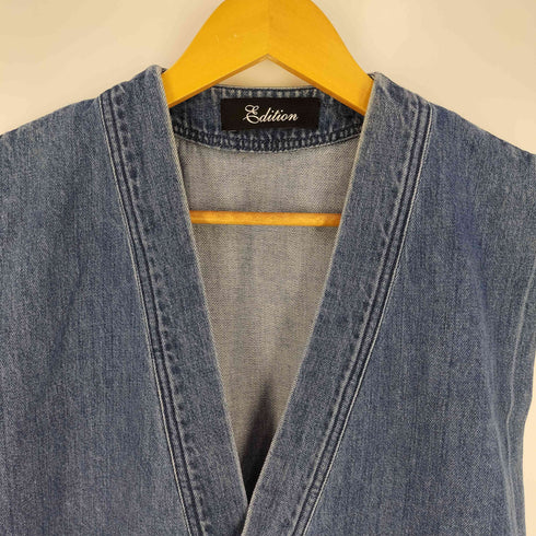 エディション Edition 21SS 10oz ORGANIC DENIM デニムベスト レディース FREE