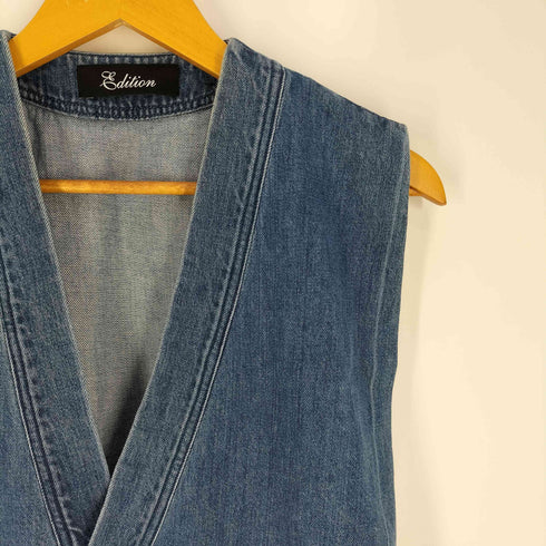 エディション Edition 21SS 10oz ORGANIC DENIM デニムベスト レディース FREE