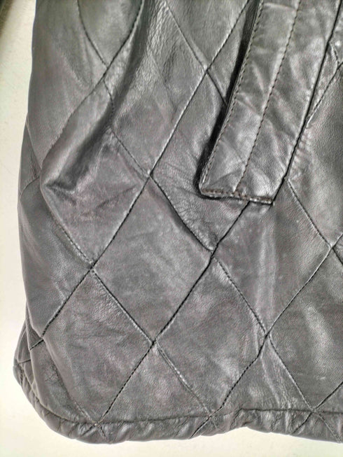 アーガイルジップレザージャケット メンズ