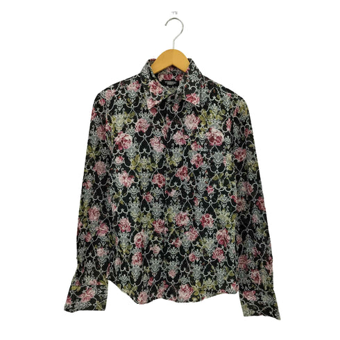 トルネードマート TORNADO MART エンブレム トライバル柄 長袖ドレスシャツ Y2K メンズ JPN:L