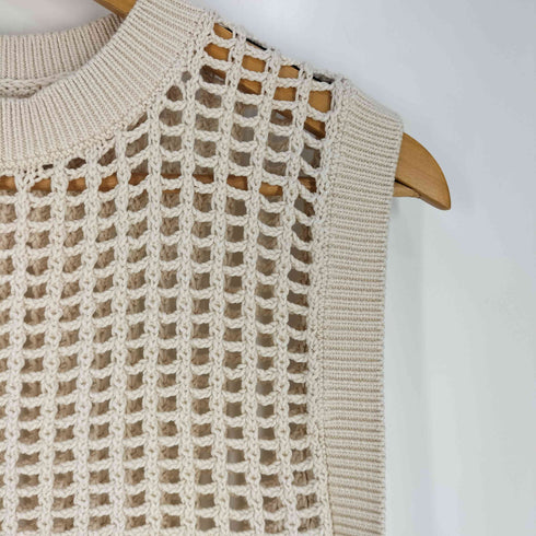 ハイク HYKE 24SS CROCHETED CROPPED メッシュ ニットベスト レディース