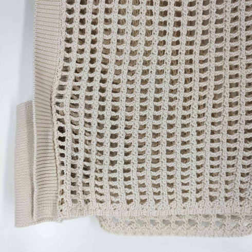 ハイク HYKE 24SS CROCHETED CROPPED メッシュ ニットベスト レディース