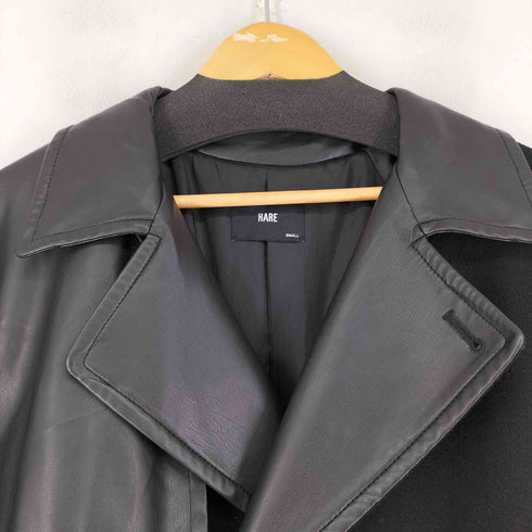 ハレ HARE フェイクレザー切り替えトレンチコート メンズ JPN:S