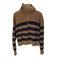 ギャップ Gap ボーダー柄 リングハーフジップ ハイネックコットンニット メンズ import:M