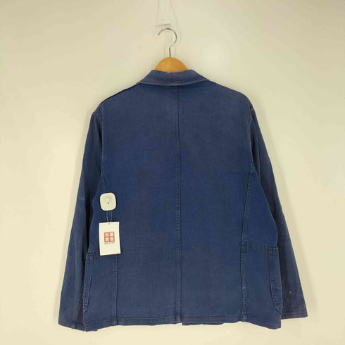 BLUE TWIST ドイツ製 ユーロ フレンチ リペア ヘリンボーン ワーク シャツ ジャケット メンズ EUR:48