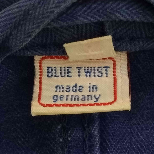 BLUE TWIST ドイツ製 ユーロ フレンチ リペア ヘリンボーン ワーク シャツ ジャケット メンズ EUR:48