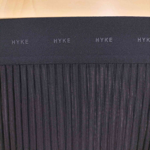 ハイク HYKE ウエストロゴ シアー プリーツスカート レディース