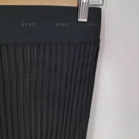 ハイク HYKE ウエストロゴ シアー プリーツスカート レディース