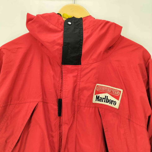 マルボロ Marlboro 90S ロゴ刺繍 裏地メッシュ ナイロン マウンテンパーカー シェルジャケット メンズ FREE