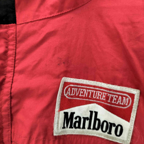 マルボロ Marlboro 90S ロゴ刺繍 裏地メッシュ ナイロン マウンテンパーカー シェルジャケット メンズ FREE