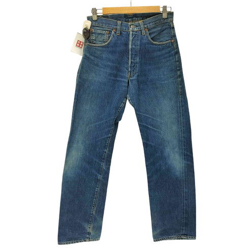 リーバイス Levis 90S 96年8月製 バレンシア工場 ボタン裏555刻印 501×× 復刻 ボタンフライ ストレート デニムパンツ ビックE メンズ W32L36