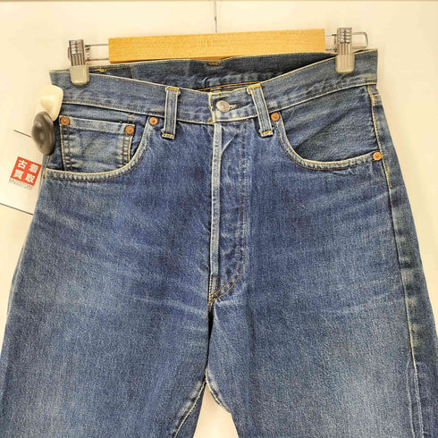 リーバイス Levis 90S 96年8月製 バレンシア工場 ボタン裏555刻印 501×× 復刻 ボタンフライ ストレート デニムパンツ ビックE メンズ W32L36