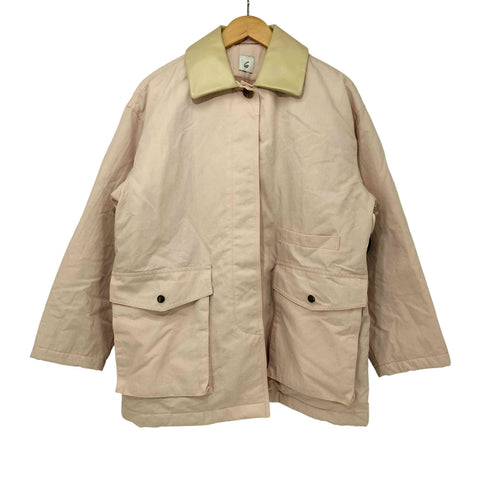ロクビューティーアンドユースユナイテッドアローズ 6 BEAUTY & YOUTH UNITED ARROWS 25AW ナイロン レザーカラー コート レディース JPN:36