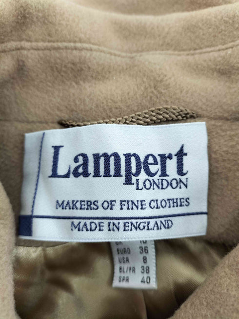 LAMPERT LONDON MADE IN ENGLAND カシミヤ混ステンカラーコート レディース UK 10