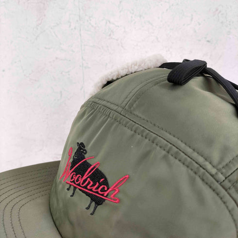 ウールリッチ WOOLRICH サテン ボア イヤーフラップ キャップ メンズ FREE