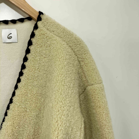 ロクビューティーアンドユースユナイテッドアローズ 6 BEAUTY & YOUTH UNITED ARROWS BOA SHELL STICH CARDIGAN レディース