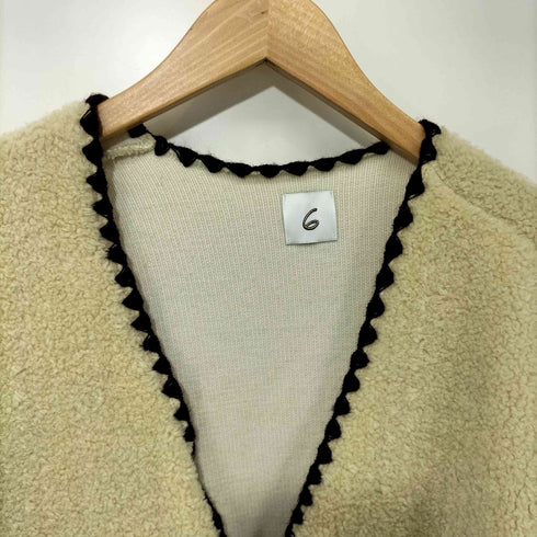 ロクビューティーアンドユースユナイテッドアローズ 6 BEAUTY & YOUTH UNITED ARROWS BOA SHELL STICH CARDIGAN レディース